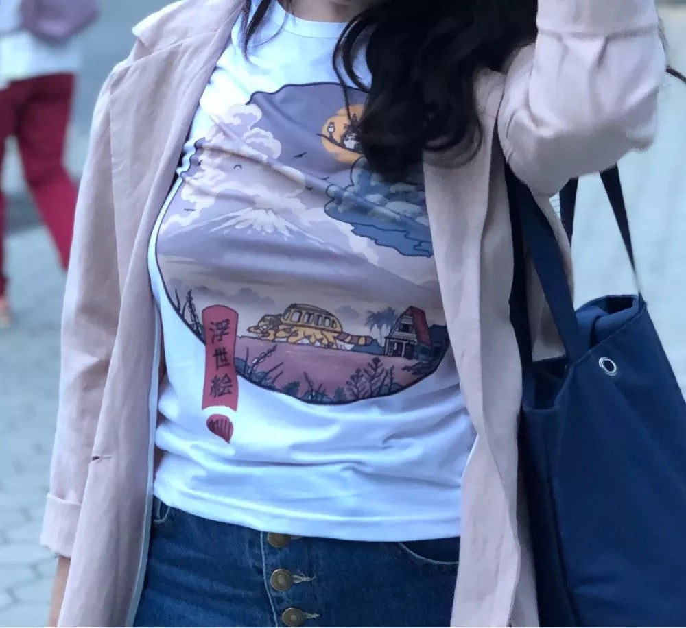 Cute Anime Japanese Cartoon Print Graphic Casual Short Sleeve T-Shirt