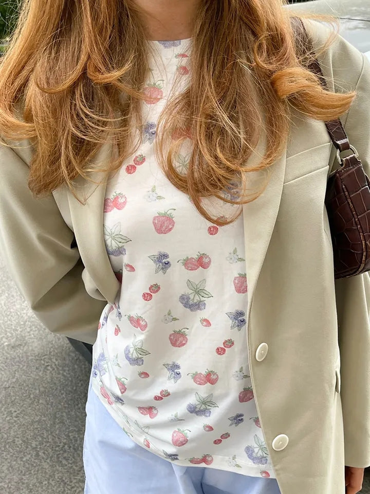 2PCS Floral Oversized Pajama Set