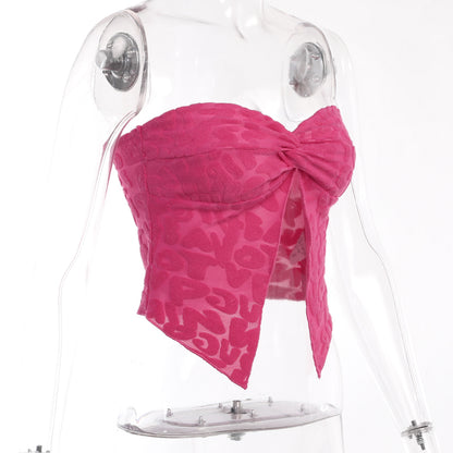 Pink Cropped Tube Top