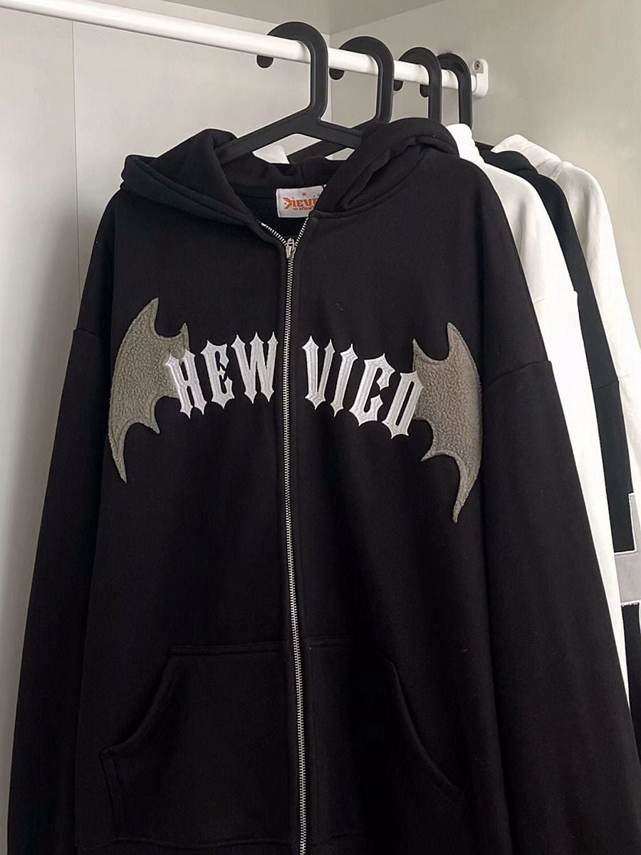 Demon Horn Oversized Zipper Hoodie