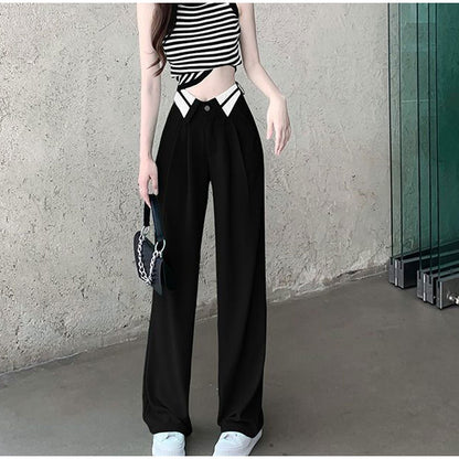 Pink Chic Loose High Waist Wide Leg Pants