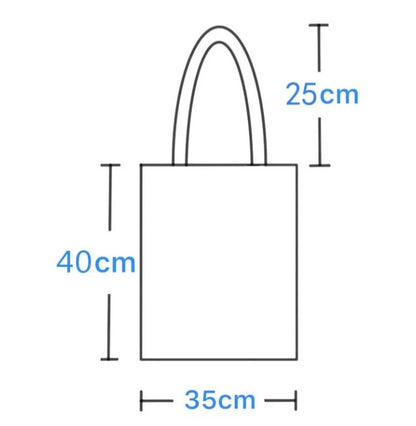Cute Titan Anime Cartoon Print Canvas Tote Bag Shopping Shoulder Bag Aesthetic Casual Summer E-Girl Kawaii Korean Japanese Harajuku