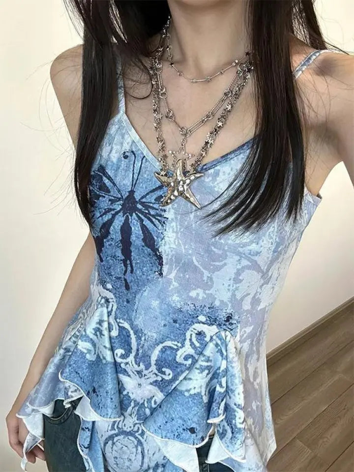 Blue Y2K Tank Top