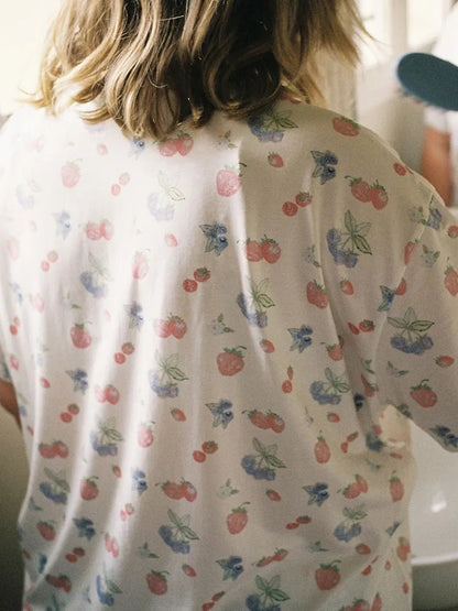 2PCS Floral Oversized Pajama Set