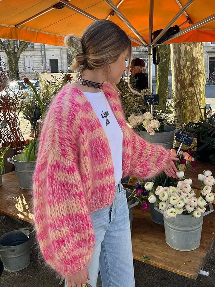 Pink Lantern Sleeve Sweater