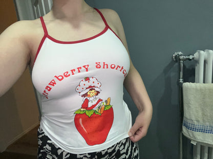 Strawberry Cartoon Print Tank Top
