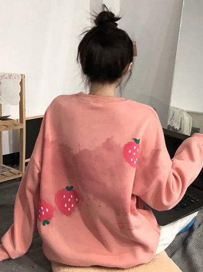 Strawberry Print Sweatshirt