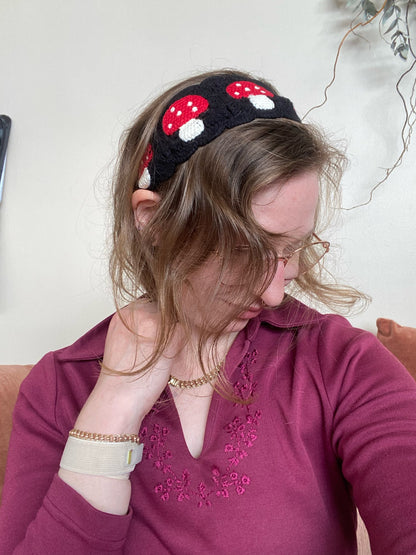 Mushroom Crochet Headband