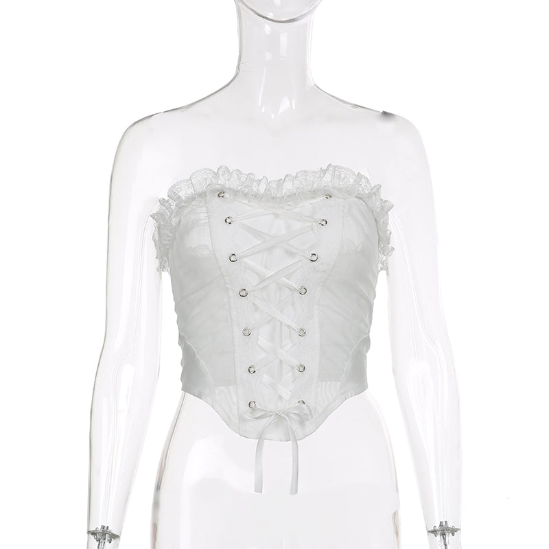 White Bustier Corset Top