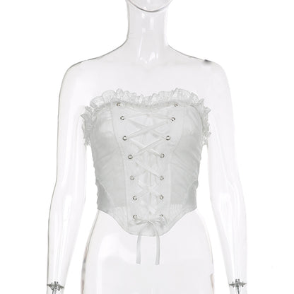White Bustier Corset Top