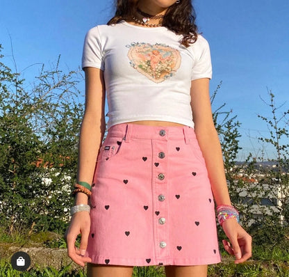 Angel Print Crop Top