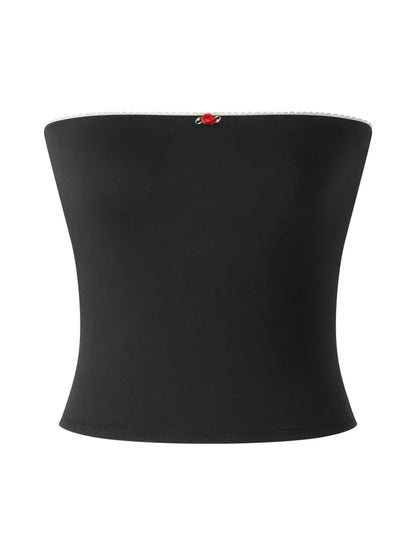 Rose Trim Tube Top