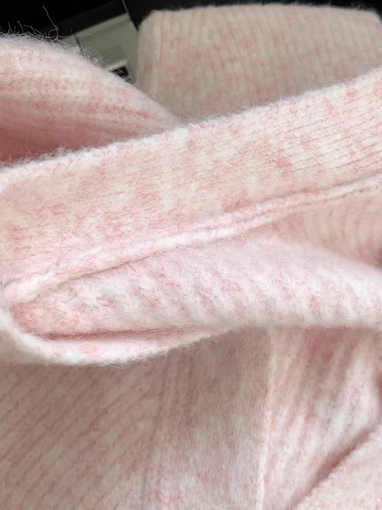 Pink V Neck Cardigan
