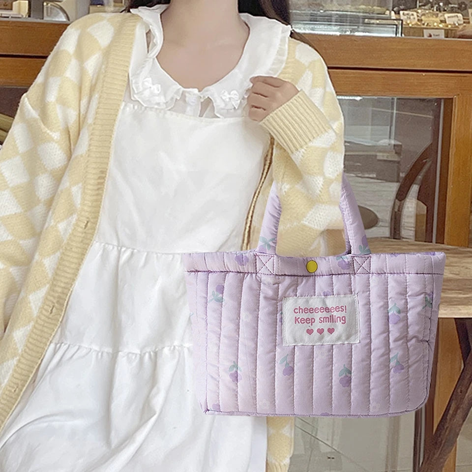 Flower Padded Tote Bag