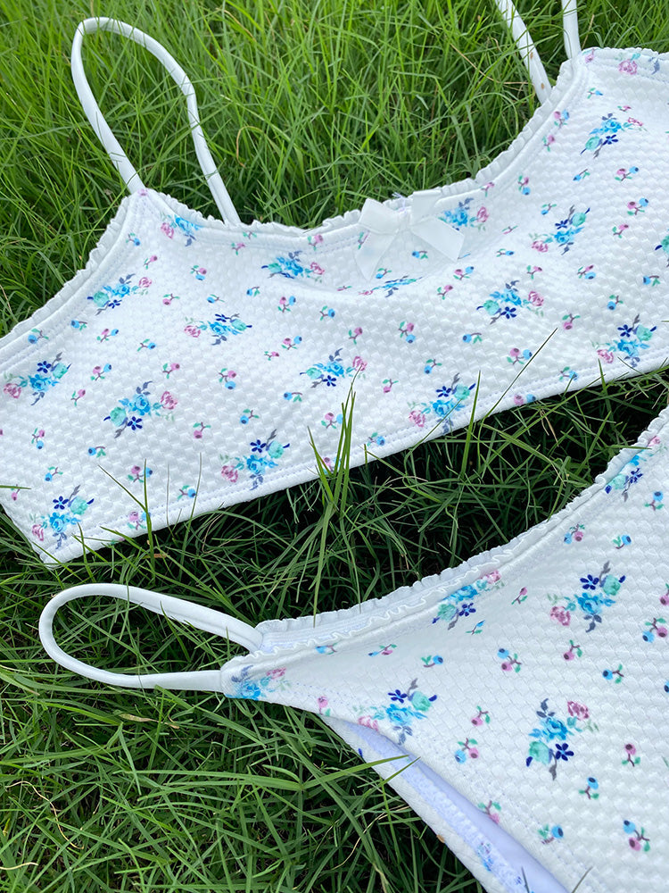 3PCS Floral Bikini Swimsuit Set