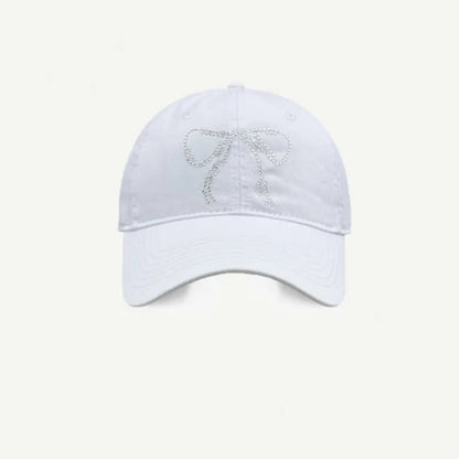 Bow Ribbon Rhinestone Baseball Cap