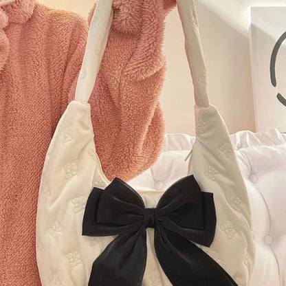 Butterfly Cotton Bow Handbag