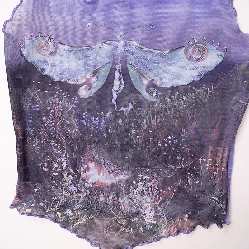 Butterfly Mesh Tank Top