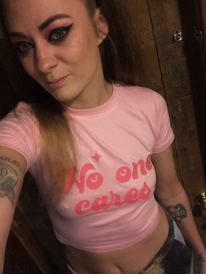 Pink Letter Crop Top