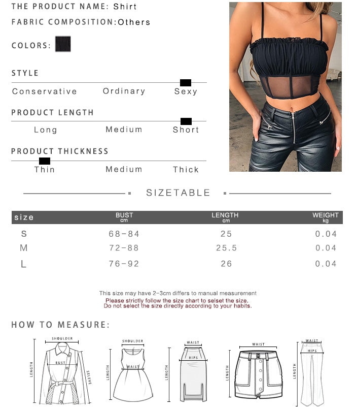 Cute Sexy See Through Mesh Crop Top Camisole Tank Shirt Tee T-shirt E-Girl Kawaii Korean Japanese Harajuku Chinese Retro Streetwear Aesthetic