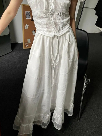 White French Tank Top + Skirt