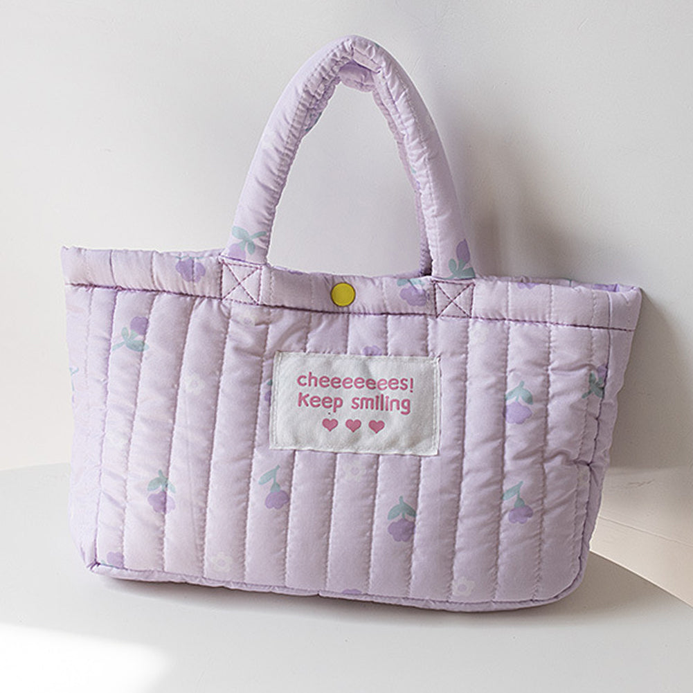 Flower Padded Tote Bag