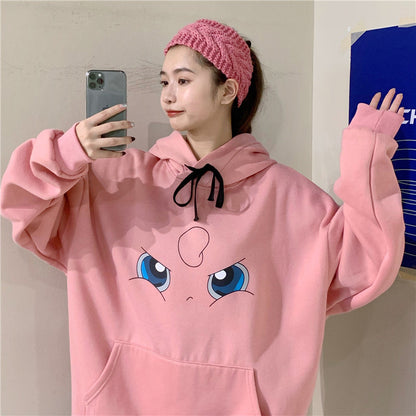 Cute Pikachu Anime Japanese Cartoon Sweater Pullover Hoodie Knit Sweatshirt E-Girl Kawaii Korean Japanese Harajuku Retro Streetwear Aesthetic