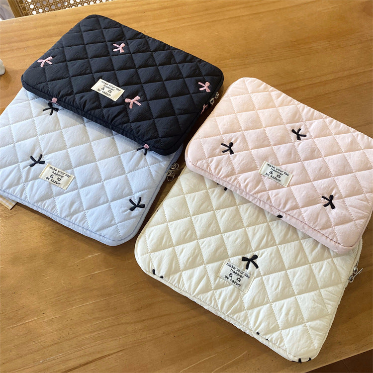 Bow Padded Sleeve Laptop Bag