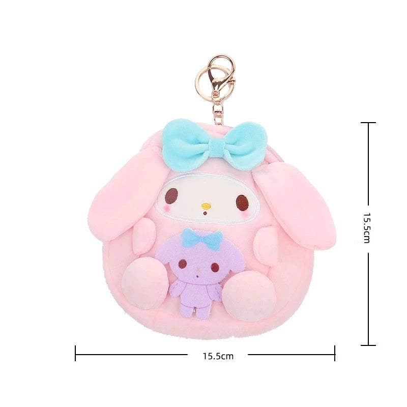 Cute Anime Japanese Plush Coin Purse Wallet Storage Bag Pendant