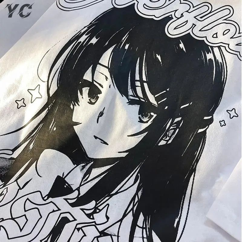 Japanese Manga Girl Shorts Sleeve T-shirt