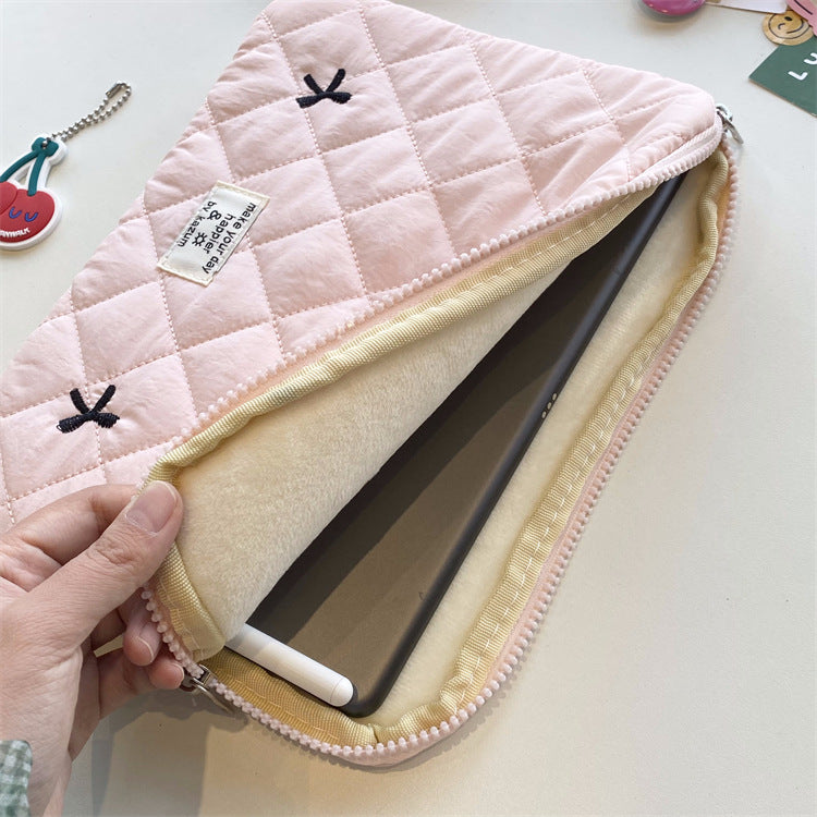 Bow Padded Sleeve Laptop Bag