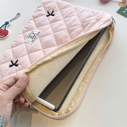 Bow Padded Sleeve Laptop Bag