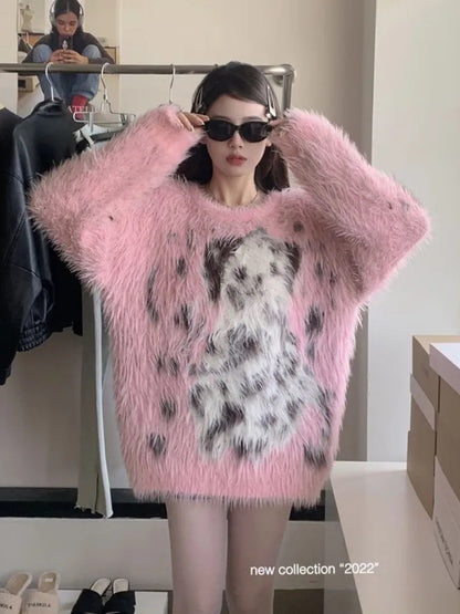 Pink Dog Fluffy Sweater