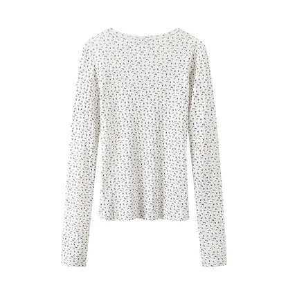White Floral Long Sleeve Shirt