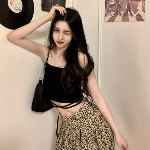 Cute Sexy Sweet Basic Cotton Camisole Sleeveless Crop Top Summer Aesthetic Casual E-Girl Kawaii Korean Japanese Harajuku