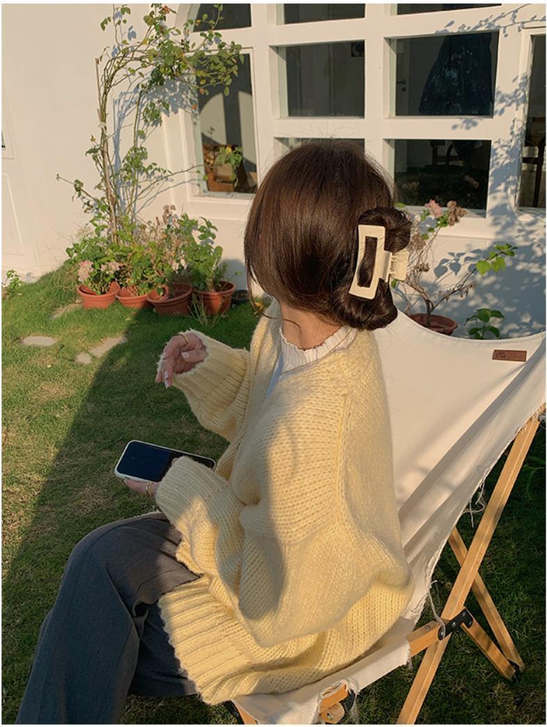 Yellow Loose Cardigan