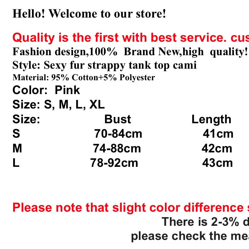 Cute Sexy Pink Lace Up Fluffy Fur Crop Top Camisole Tank Spaghetti T-shirt Tee Shirt E-Girl Kawaii Korean Japanese Harajuku Retro Streetwear Fashion