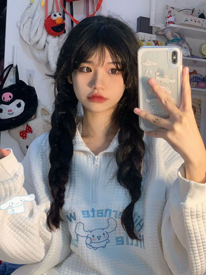 Japanese Anime Waffle Sweater
