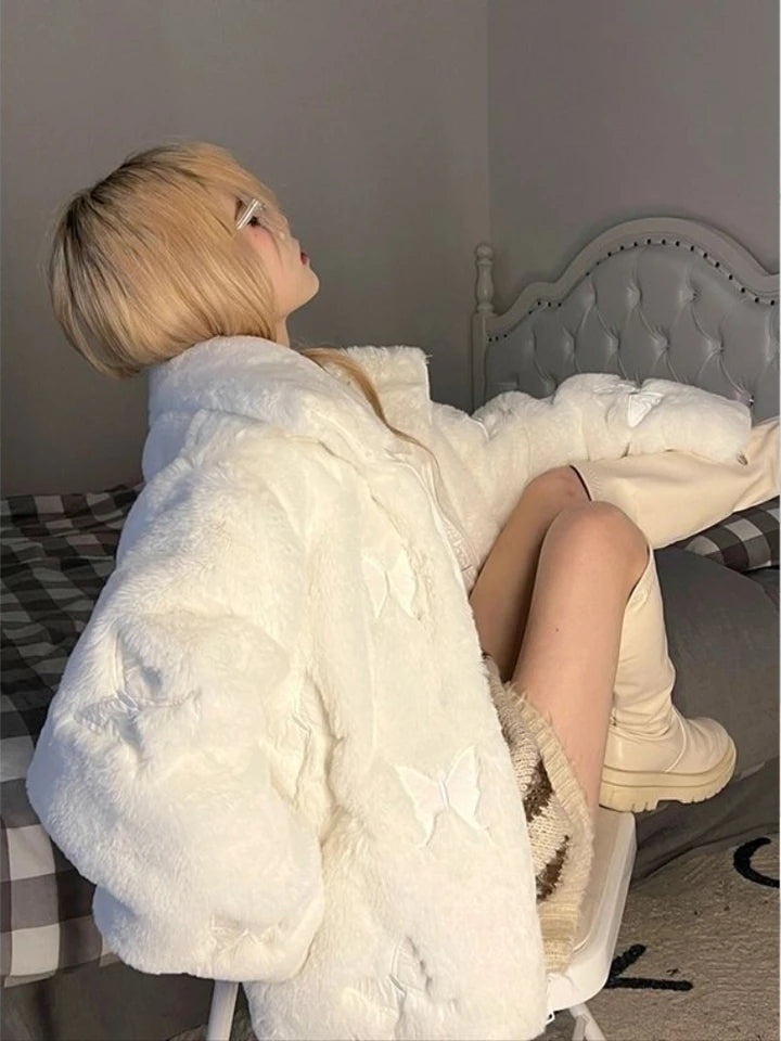 Fluffy Butterfly Parka Jacket