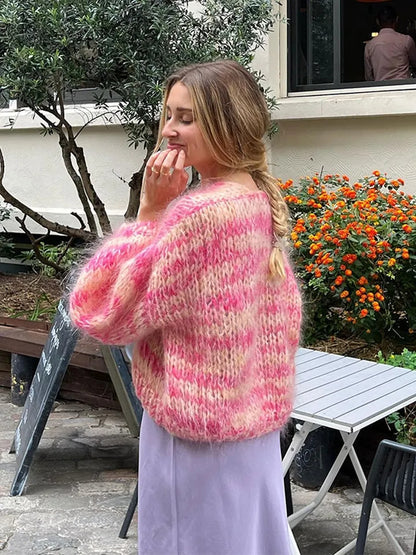 Pink Lantern Sleeve Sweater