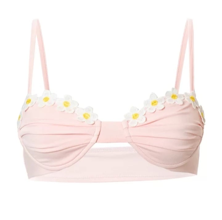 Cute Pink Floral Backless Vest Strapless Shirt Crop Top Corset Beach Boho Summer Aesthetic Casual E-Girl Kawaii Korean Japanese Harajuku