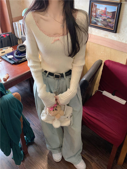 Lace Bow Sweater