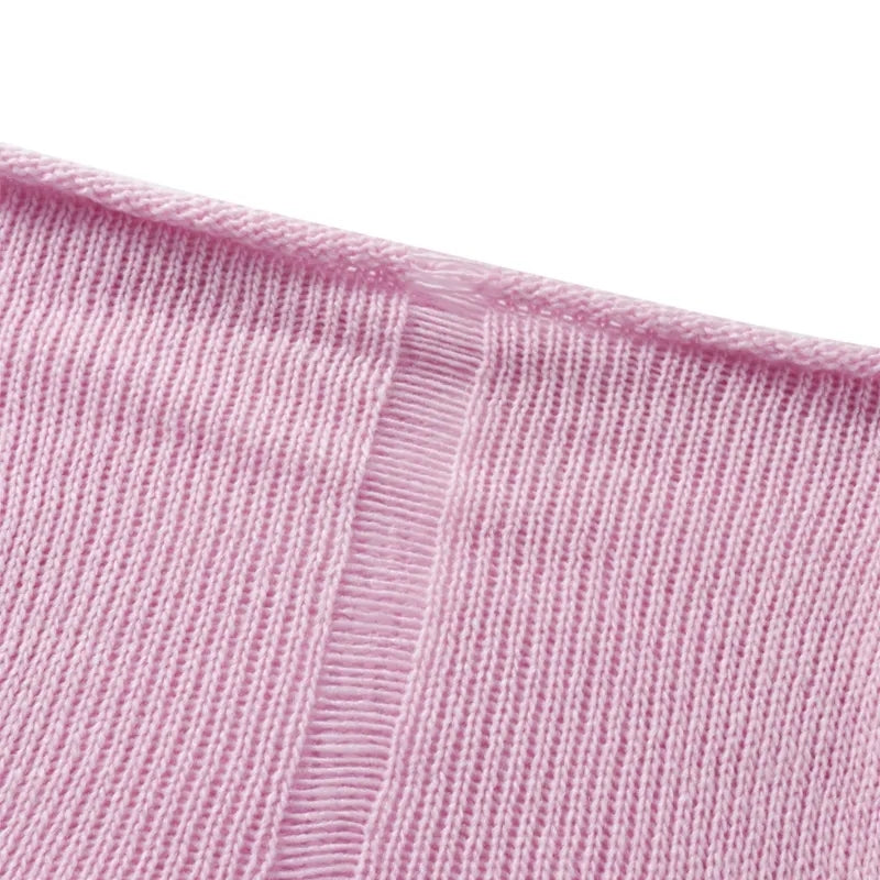 Pink Crochet Hollow Out Tube Top