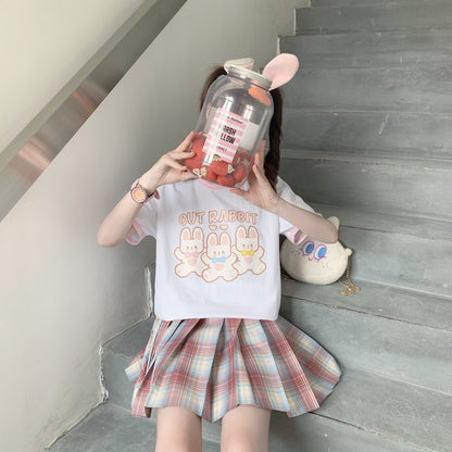 Rabbit Print Short Sleeve T-shirt