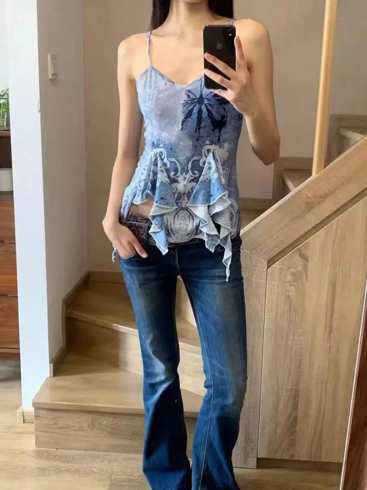 Blue Y2K Tank Top