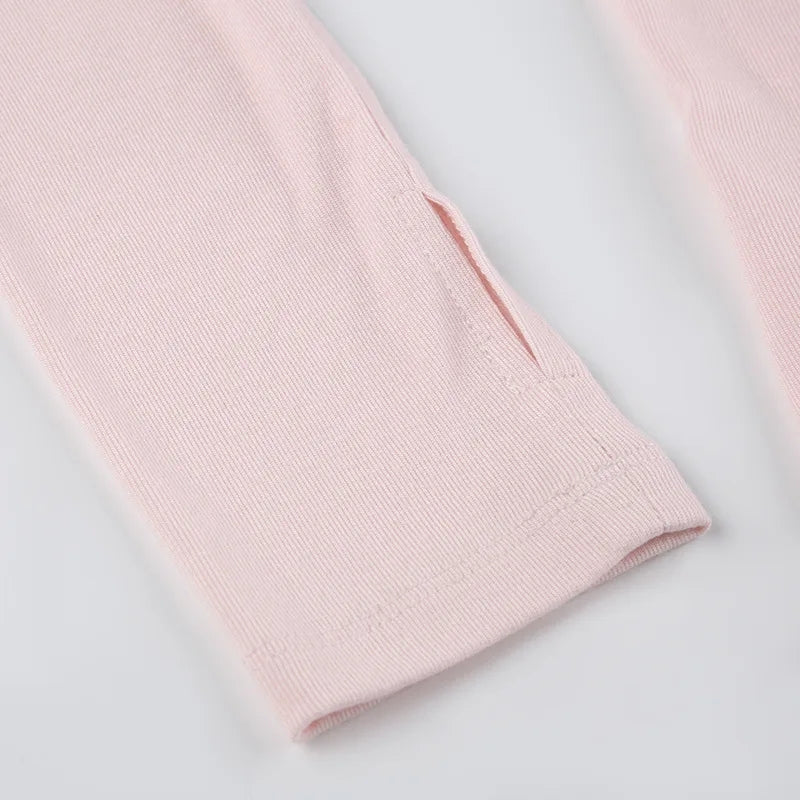 Pink Ribbon Bow Long Sleeve Shirt