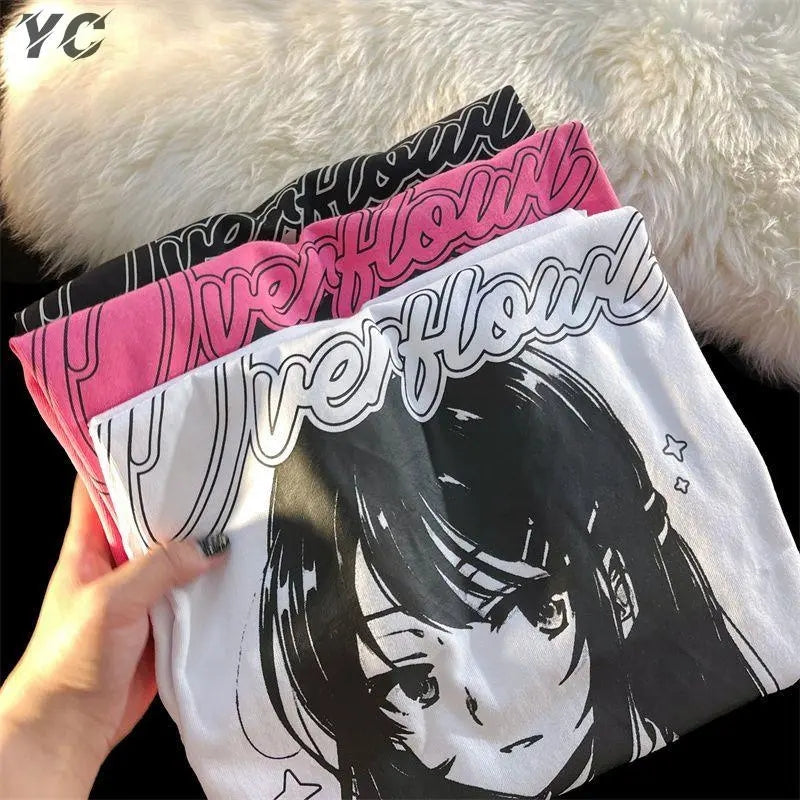 Japanese Manga Girl Shorts Sleeve T-shirt
