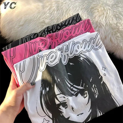 Japanese Manga Girl Shorts Sleeve T-shirt