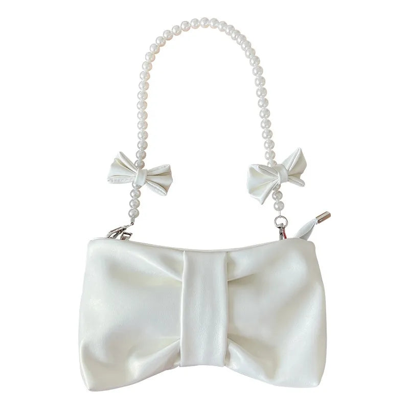 Pink Pearl Bow Handbag