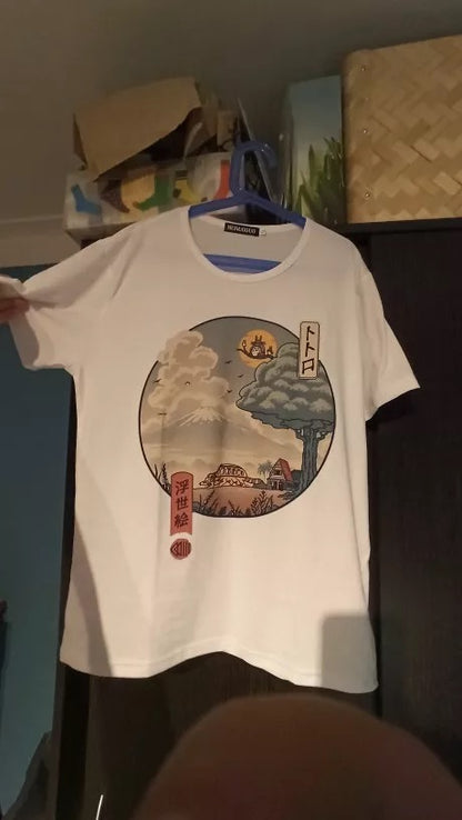 Cute Anime Japanese Cartoon Print Graphic Casual Short Sleeve T-Shirt